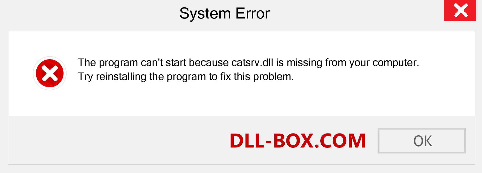  catsrv.dll file is missing?. Download for Windows 7, 8, 10 - Fix  catsrv dll Missing Error on Windows, photos, images